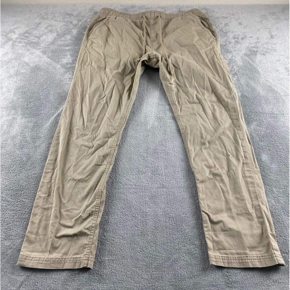 Vissla No See Ums Eco Elastic Waist Pants Mens Large Khaki Tan M304UNSU Organic